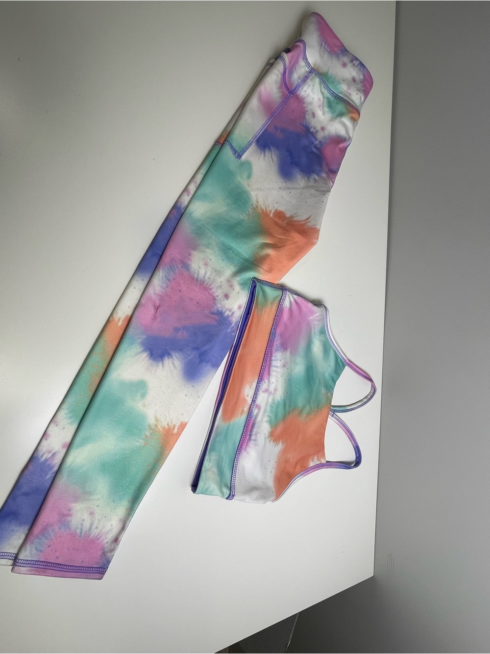 Athletic Works Tie-Dye set reversible top large 10-12